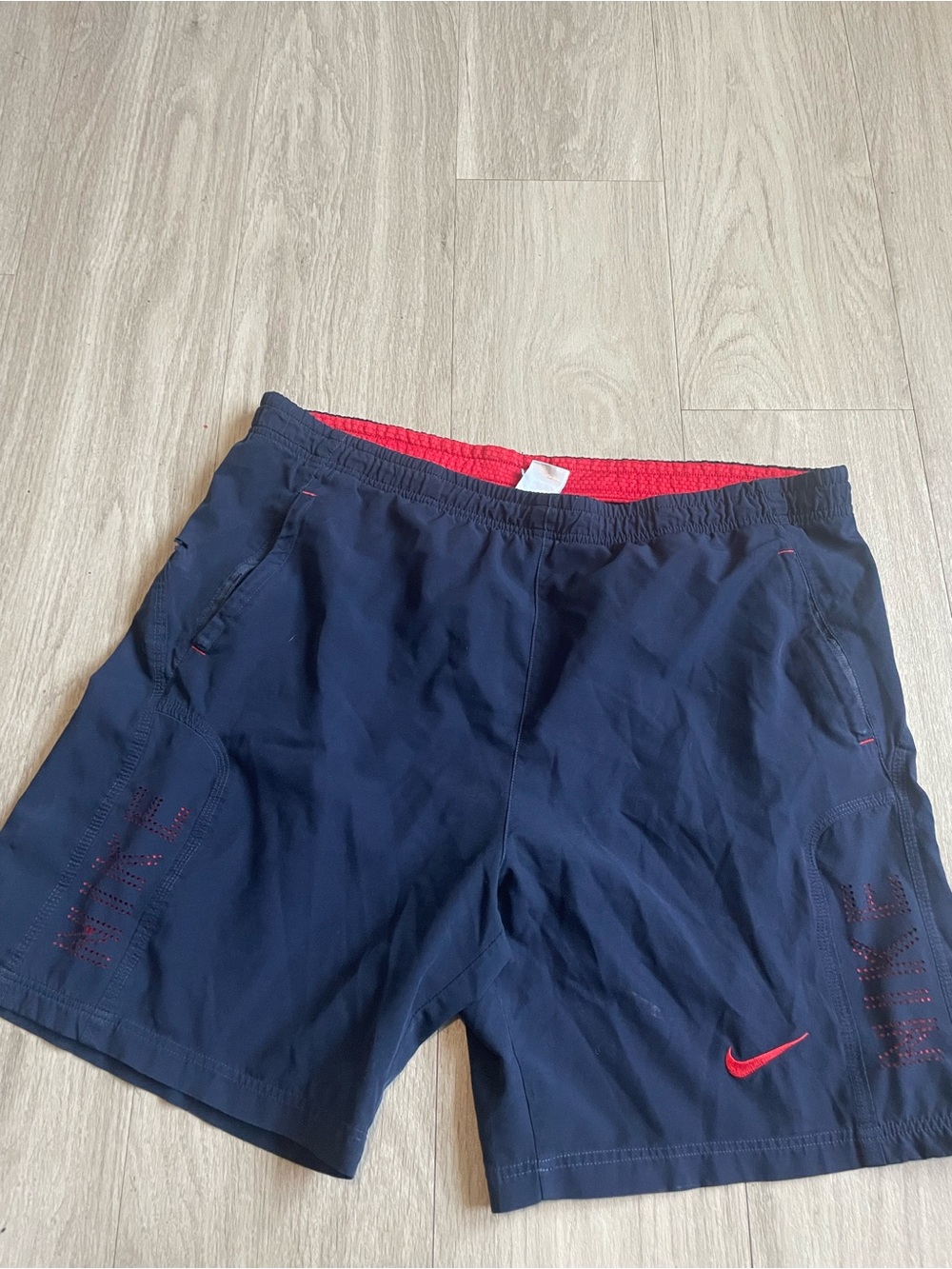 Nike Red and Black Athletic Shorts
